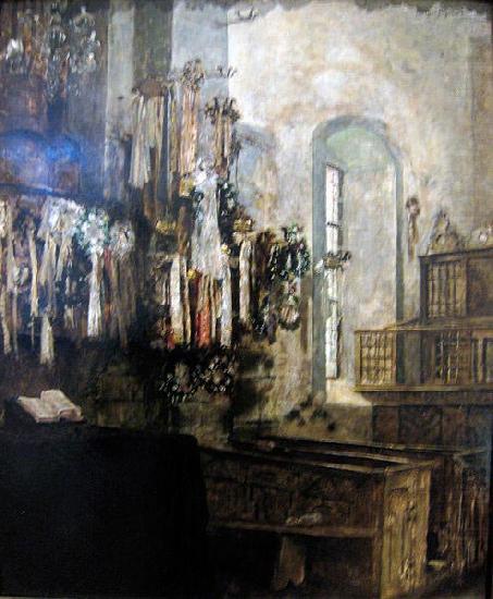 Arthur Ahnert Interior of Wilhelmshausen church china oil painting image